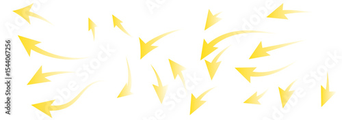 Air flow arrow. Set of blue arrow showing wind air flow. Vector set of air flow arrows. Blue air flow arrows showing wind circulation and ventilation.