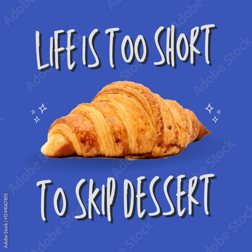 vector illustration of croissant