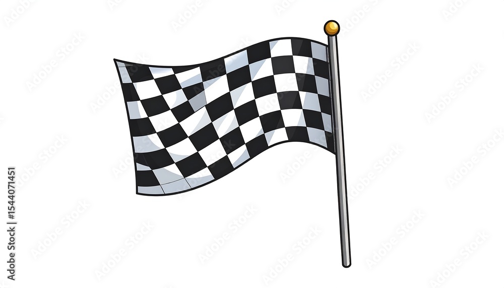 Fototapeta premium Checkered Flag Finish Line.