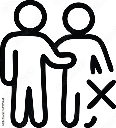 No Entry or Banishment Icon Showing Rejection, Expulsion, and Social Conflict