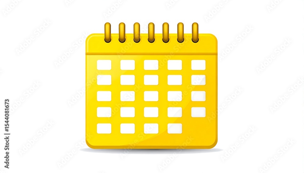 Yellow Calendar Icon. Yellow Calendar Icon.