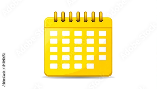 Yellow Calendar Icon.