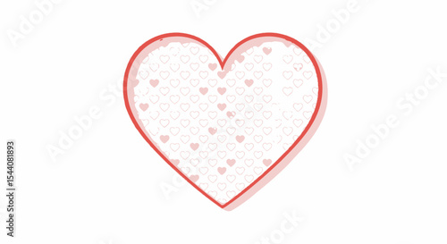 Lovely Pink Heart Pattern Illustration EPS Vector Graphic