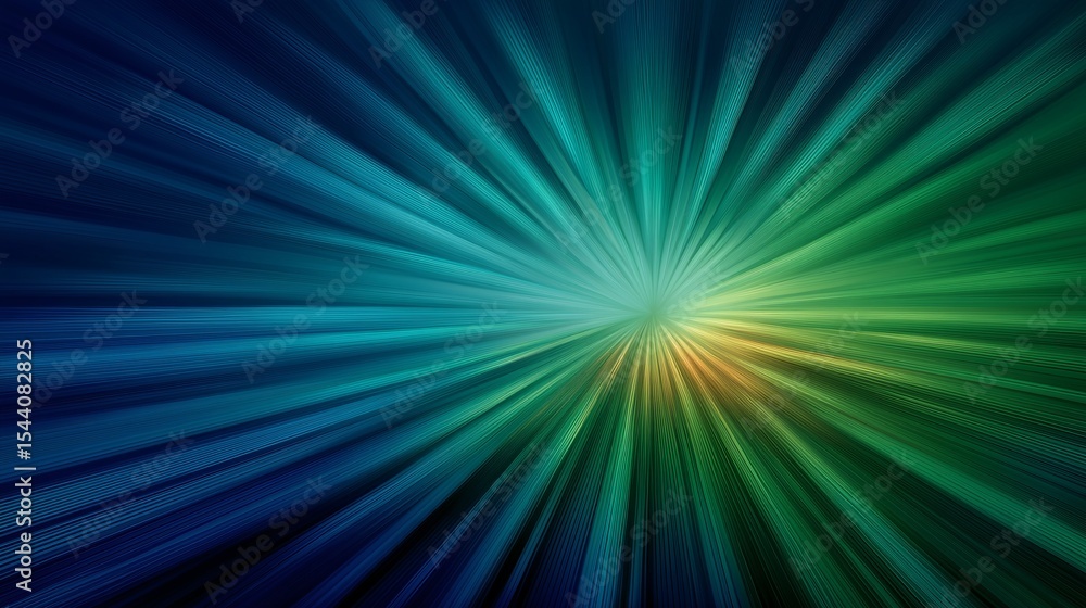 Obraz premium Abstract gradient background with radial green and blue light