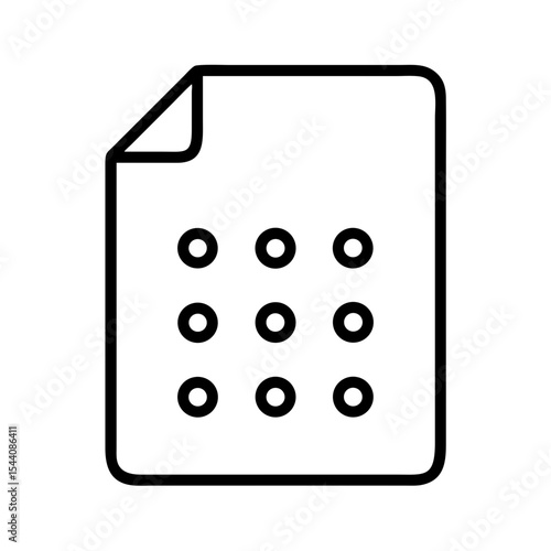 Braille document file icon vector, accessibility resource for visually impaired, special needs symbol