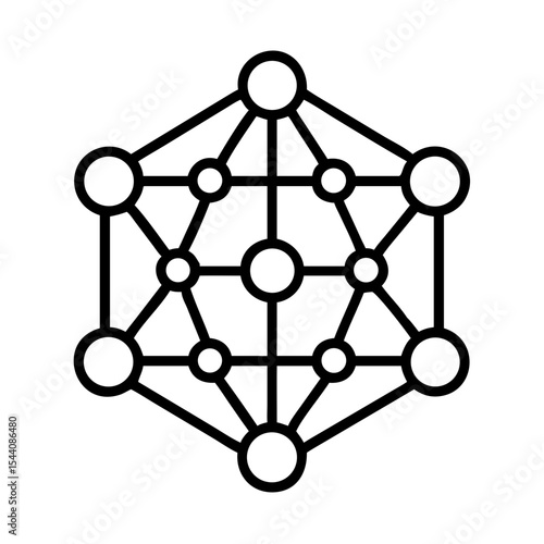 Explore sacred geometry vector design: kabbalah tree of life illustration with geometric shapes art, line