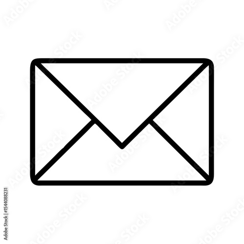 Envelope icon vector illustration for email marketing newsletter or direct mail design element simple line art
