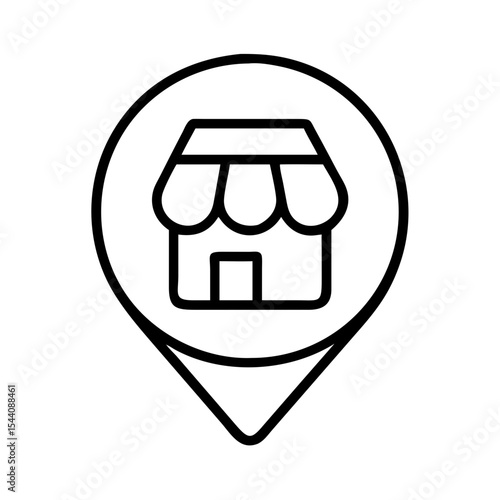 Find local business store location shop near me online map pinpoint marker shopfront icon graphic