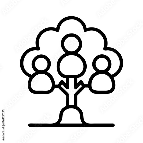 Family tree genealogy ancestry pedigree lineage chart diagram icon vector illustration design 95