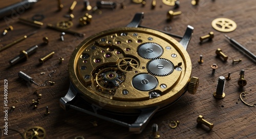 Wallpaper Mural Watch mechanism and tools close up Torontodigital.ca