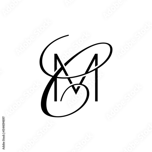 initial letter m with c script logo