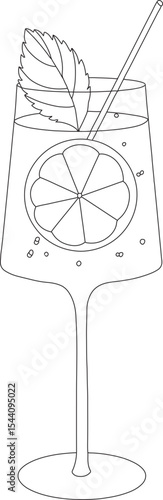 Vector cocktail illustration