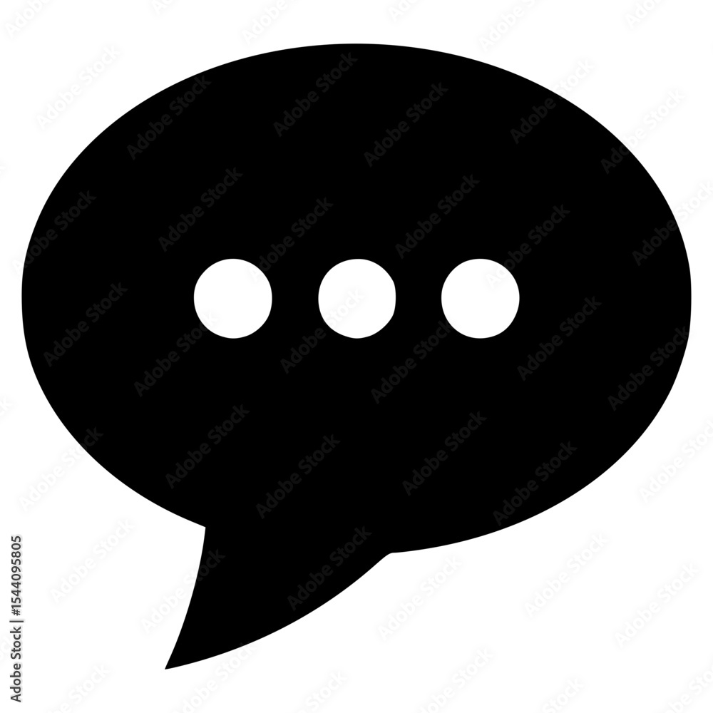 Fototapeta premium Black speech bubble vector design for communication concepts