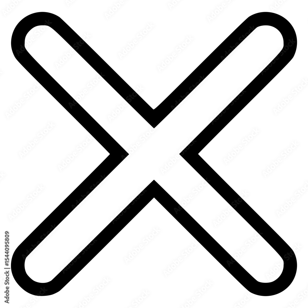 Obraz premium Vector illustration of a bold geometric cross symbol