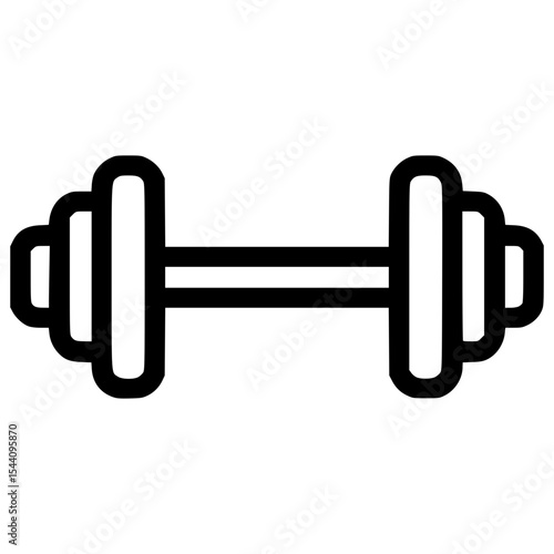 Stylish vector illustration of a dumbbell for fitness enthusiasts