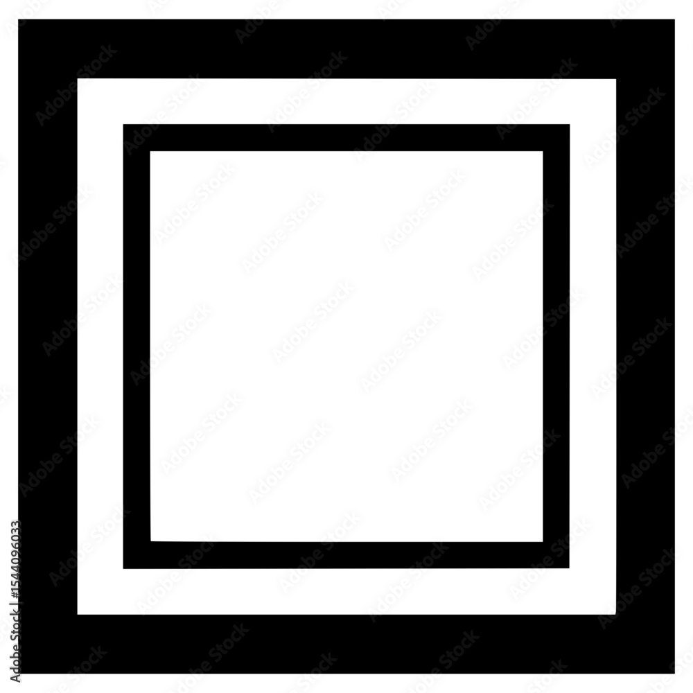 Black and white geometric vector with layered squares Black and white geometric vector with layered squares
