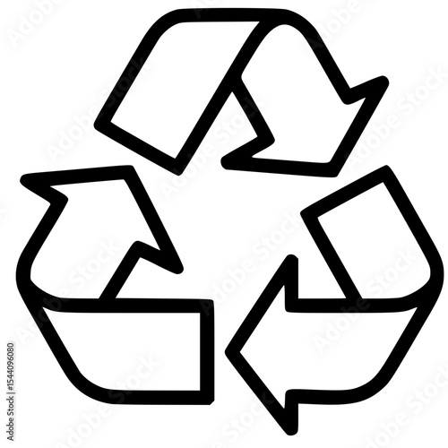 Creative vector design of a recycling symbol depicting sustainability