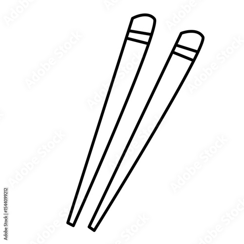 chopsticks isolated on white
