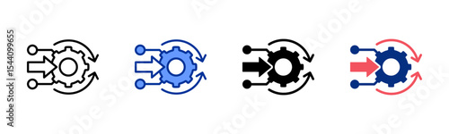 Integration icon sheet multiple style collection	