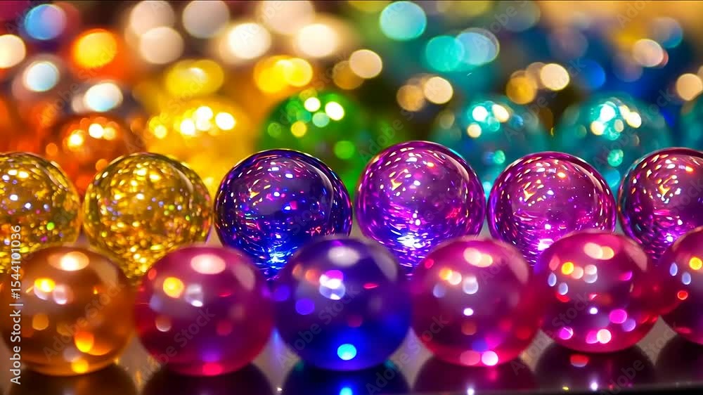 Chromatic Spheres: A Vibrant Array of Luminous Glass Orbs Reflecting Spectrum of Color Chromatic Spheres: A Vibrant Array of Luminous Glass Orbs Reflecting Spectrum of Color