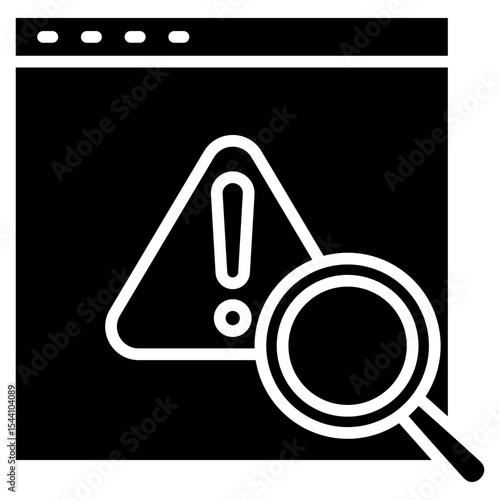 Detection glyph icon, use for machine learning, education, technology industry, UI, UX kit, app and web development, digital or print.