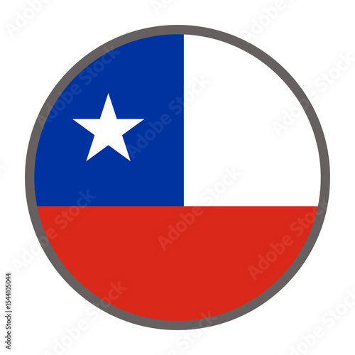 round flag of Chile country on white background vector
Vector round flag