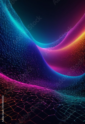 Close-up of a coloured abstract background with lines and dots