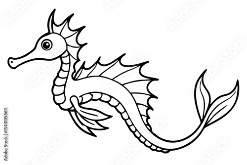 Vector illustration of a cartoon dragon and a duck, a mythical fantasy bird animal design