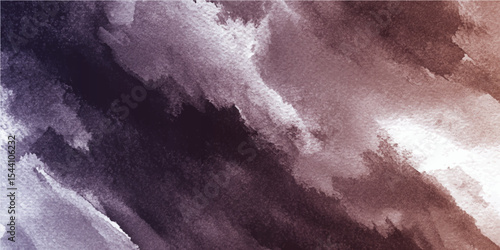 A purple and black backdrop with abundant smoke rising from both the top and bottom corners. abstract vintage randomly painted canvas, fabric with color paint spots and blots texture for design 