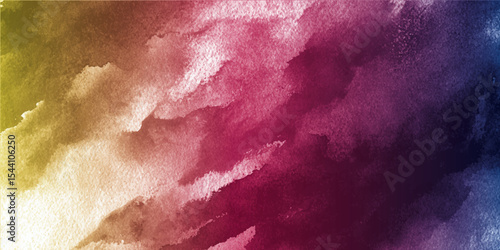 A purple and black backdrop with abundant smoke rising from both the top and bottom corners. abstract vintage randomly painted canvas, fabric with color paint spots and blots texture for design 
