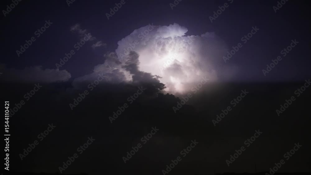 Lightning bolt formation in slow motion from storm cloud Lightning bolt formation in slow motion from storm cloud