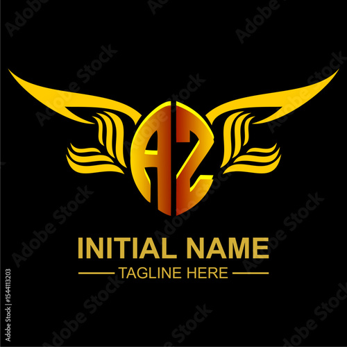 AZ Golden Wing Emblem Logo
