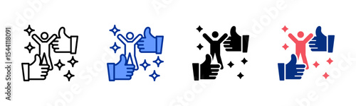 Encouragement icon sheet multiple style collection