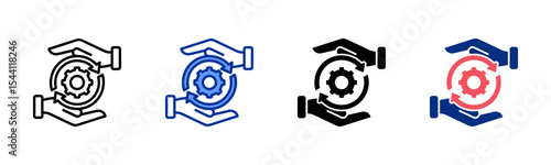 Collaboration icon sheet multiple style collection