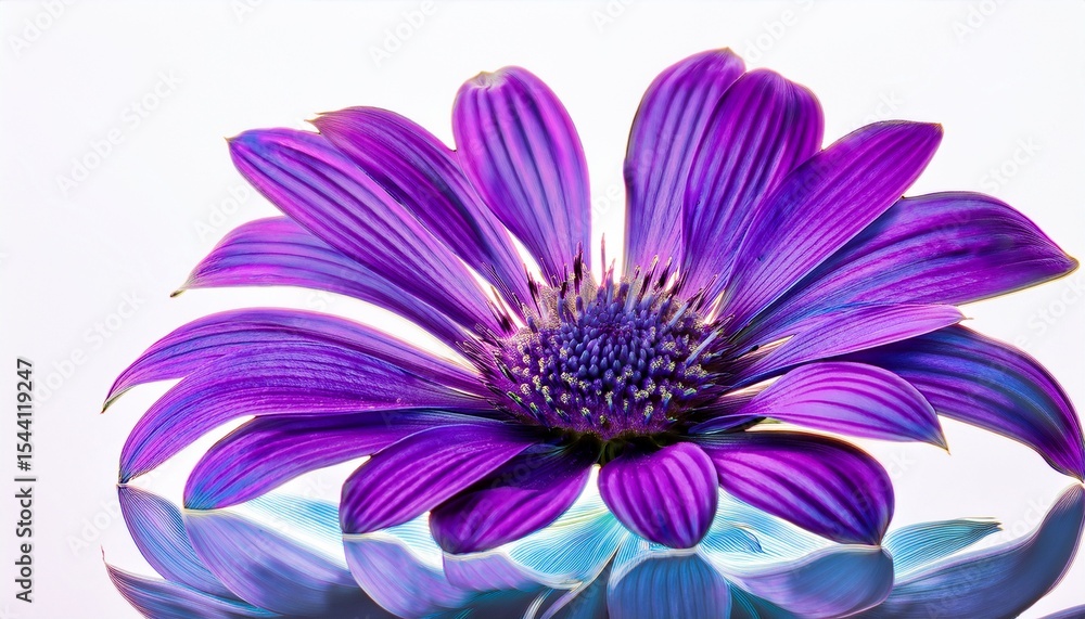 Obraz premium neon purple trippy flower isolated on white