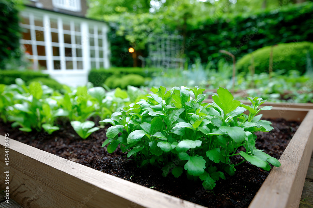 backyard vegetable patch, planting trees concept of sustainability and community engagement. backyard vegetable patch, planting trees concept of sustainability and community engagement.
