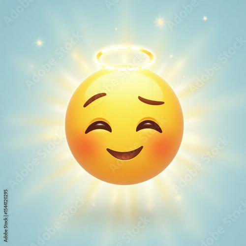 3d golden angle with smiley face