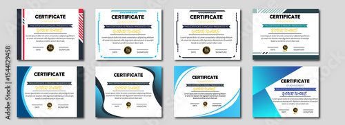 Collection of elegant certificate templates with various designs