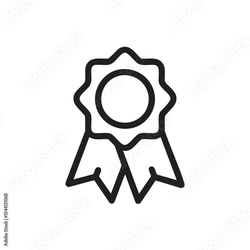 Award ribbon symbol for achievement recognition and motivation