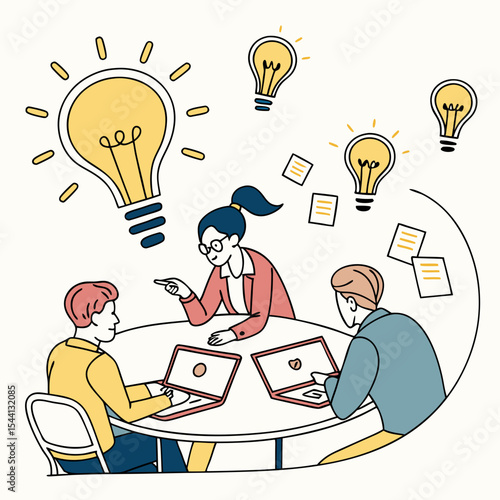 Team brainstorming creative ideas innovative solutions collaboration teamwork