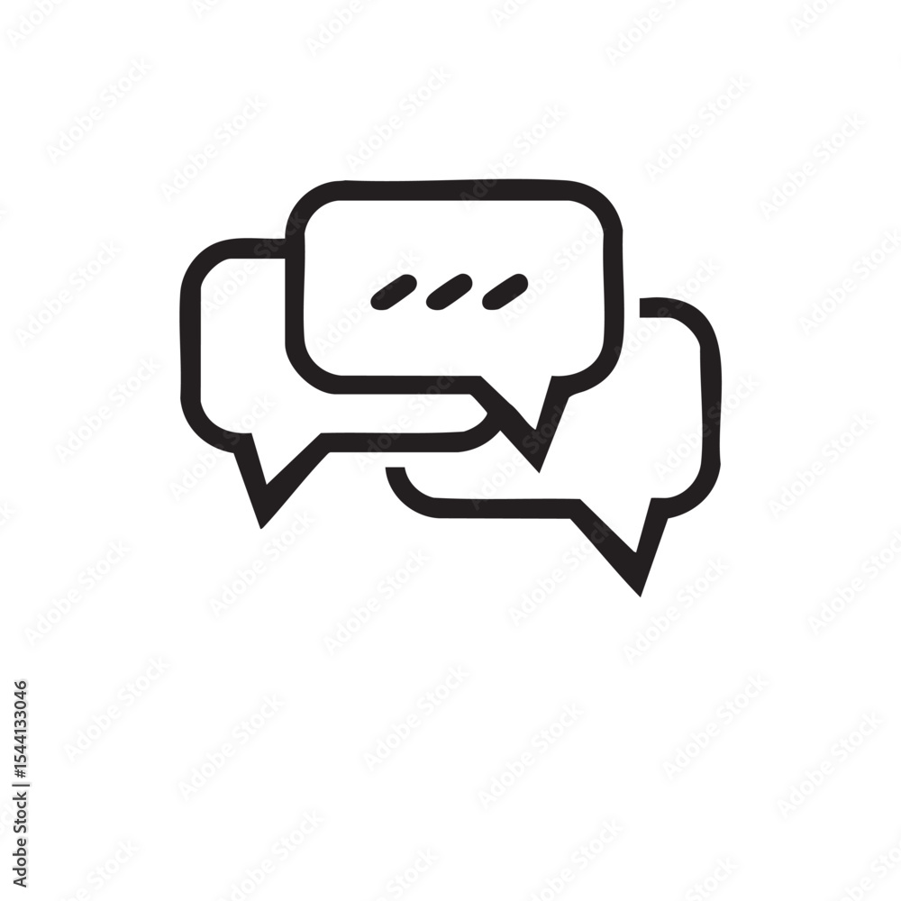 Communication concept with speech bubbles for online dialogue Communication concept with speech bubbles for online dialogue