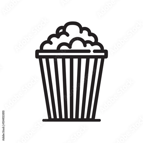 Classic striped container of tasty popcorn!