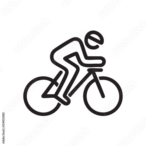 Biker in motion rides bicycle on a leisure day