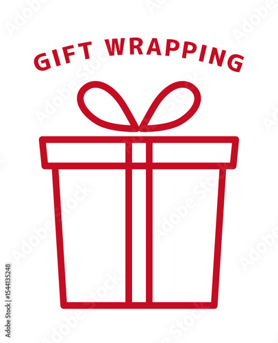 Gift box ICON_GIFT WRAPPING red line