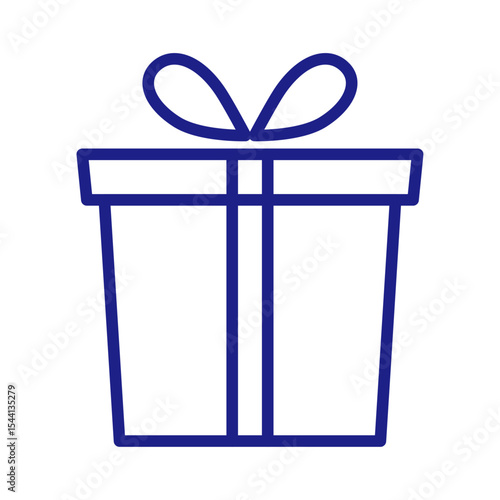 Gift box ICON_blue line