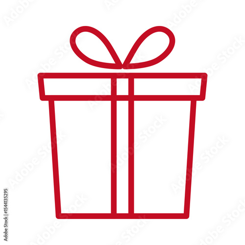 Gift box ICON_red line
