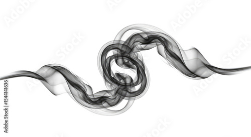 Abstract Black Smoke Swirls Design 2.