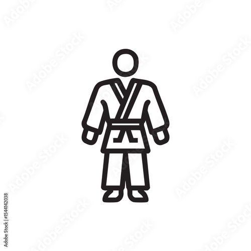 Martial arts practitioner wearing a traditional gi outfit
