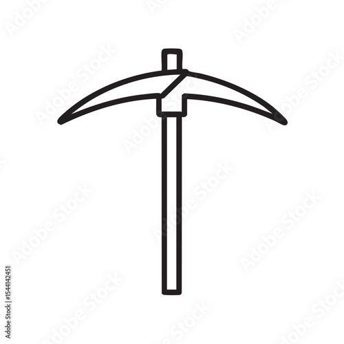 Traditional pickaxe tool for mining and excavation purposes