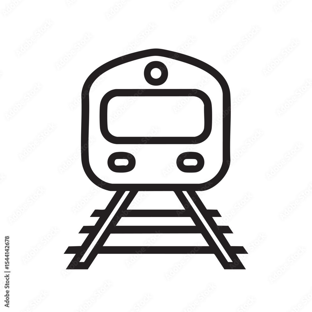 Train in motion on railway tracks for transportation purpose Train in motion on railway tracks for transportation purpose